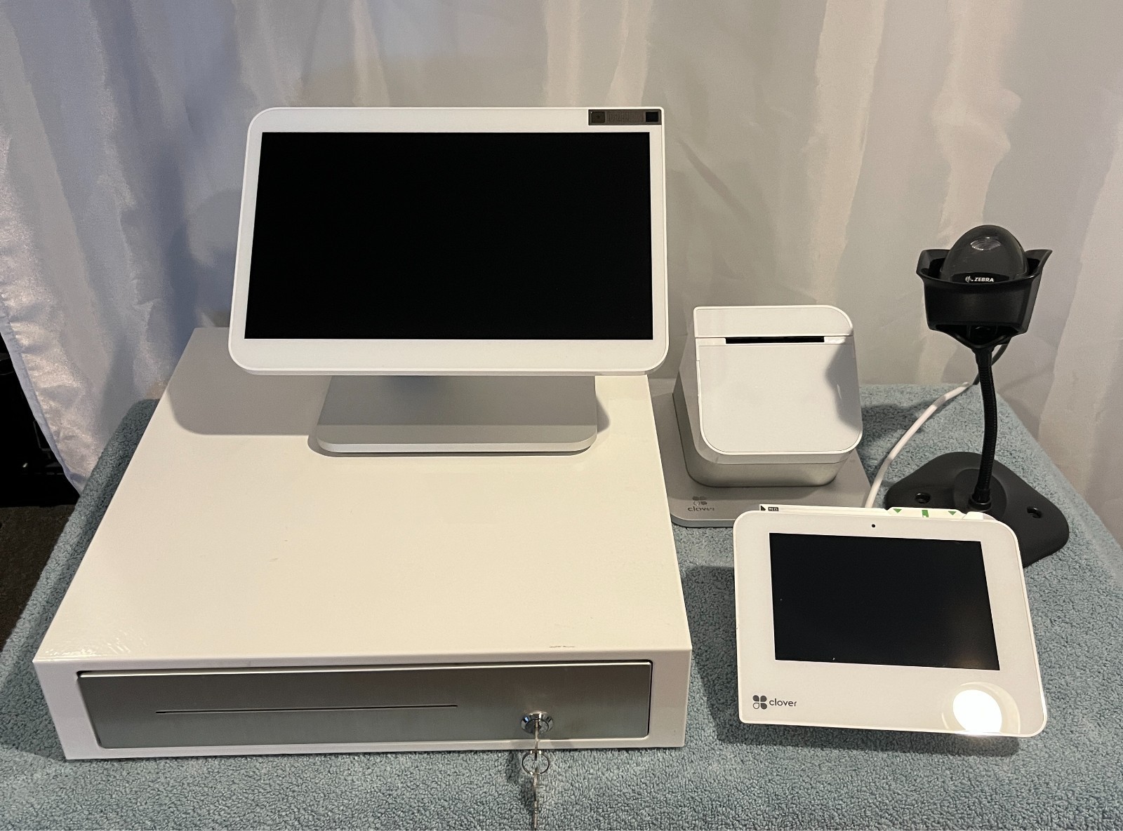 Clover Duo POS System w/ Customer Display & Printer Excellent Condition