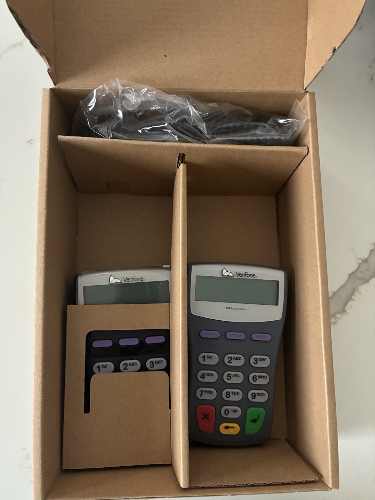 2 – Verifone 1000SE PIN PAD Payment Terminal Used W/ 1 USB Cord
