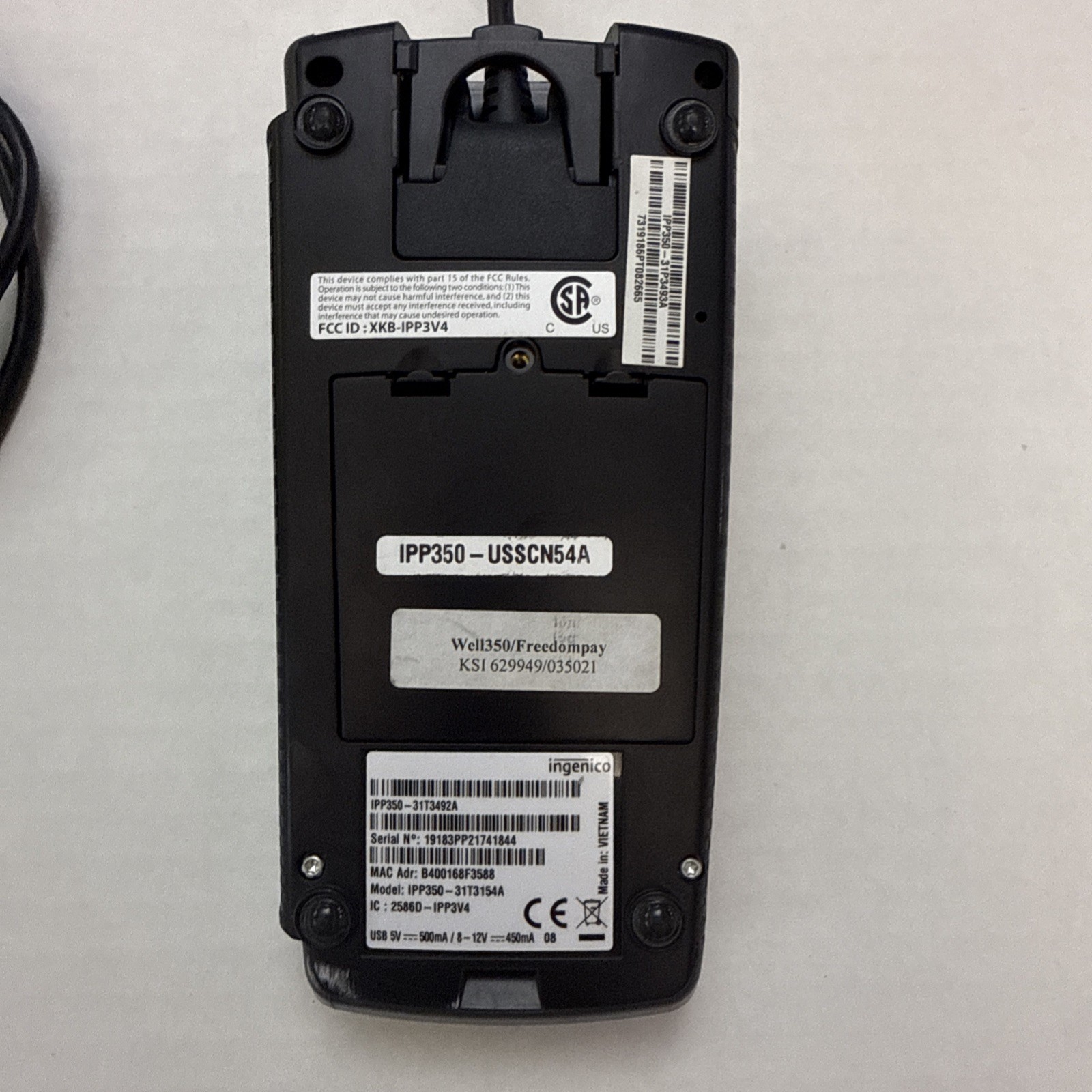 Ingenico IPP 350 USB Credit Card Terminal.