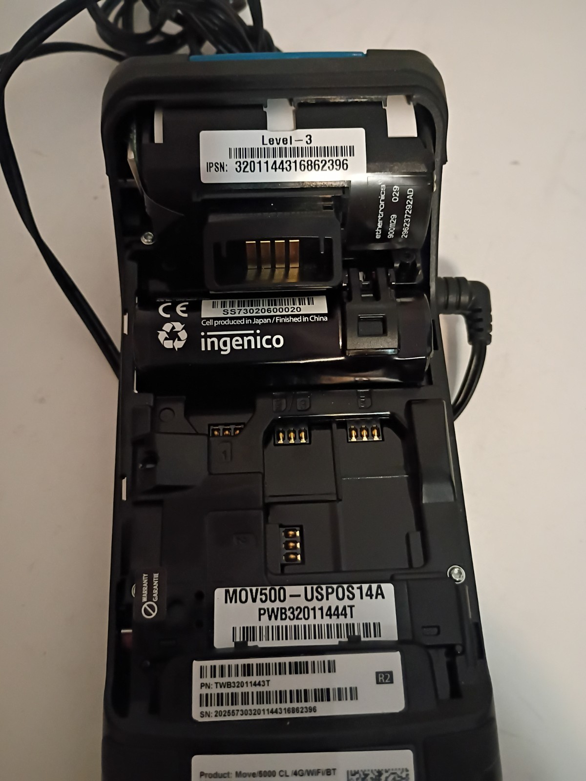Used Ingenico Move 5000 Payment Card Machine Cl 4g/WIFI/BT Locked As Is
