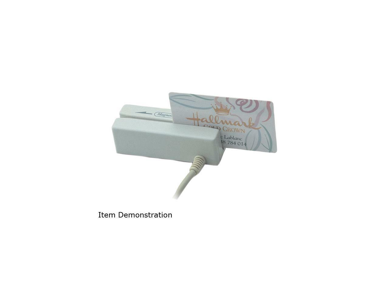 ID TECH IDMB-334112 MiniMag II Card Reader (White) – USB – Keyboard Emulation, T