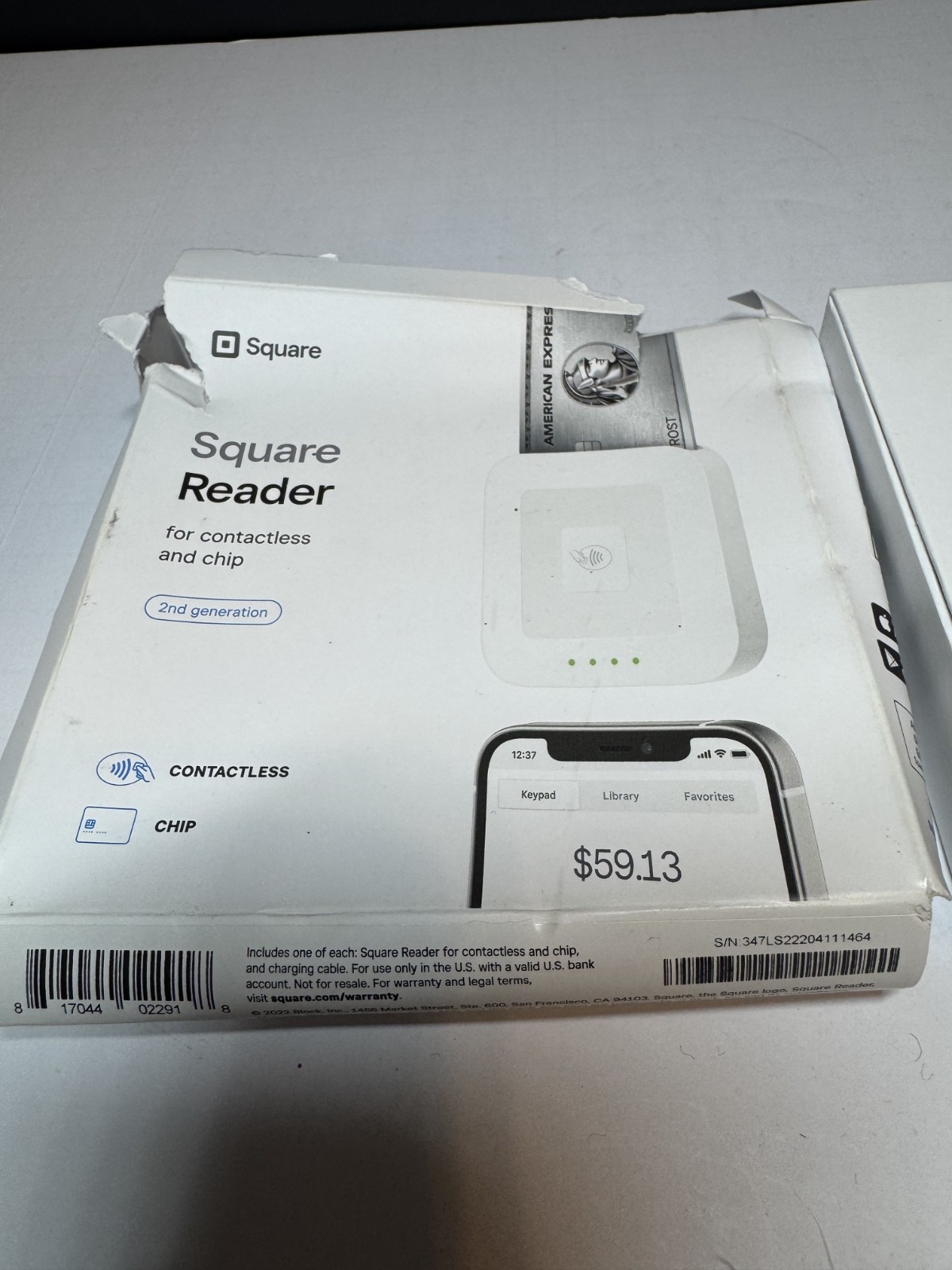 2 Square Reader for Contactless and Chip and Magstrip, Untested