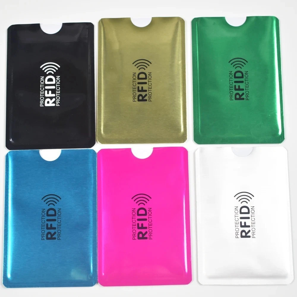 10Pcs Anti-Scan Card Sleeve Anti-Magnetic Anti-Theft anti RFID/NFC Scanning Alum