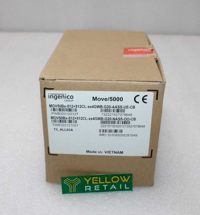 INGENICO MOVE/5000 PORTABLE PAYMENT TERMINAL PWB32012012T TWB3201205T