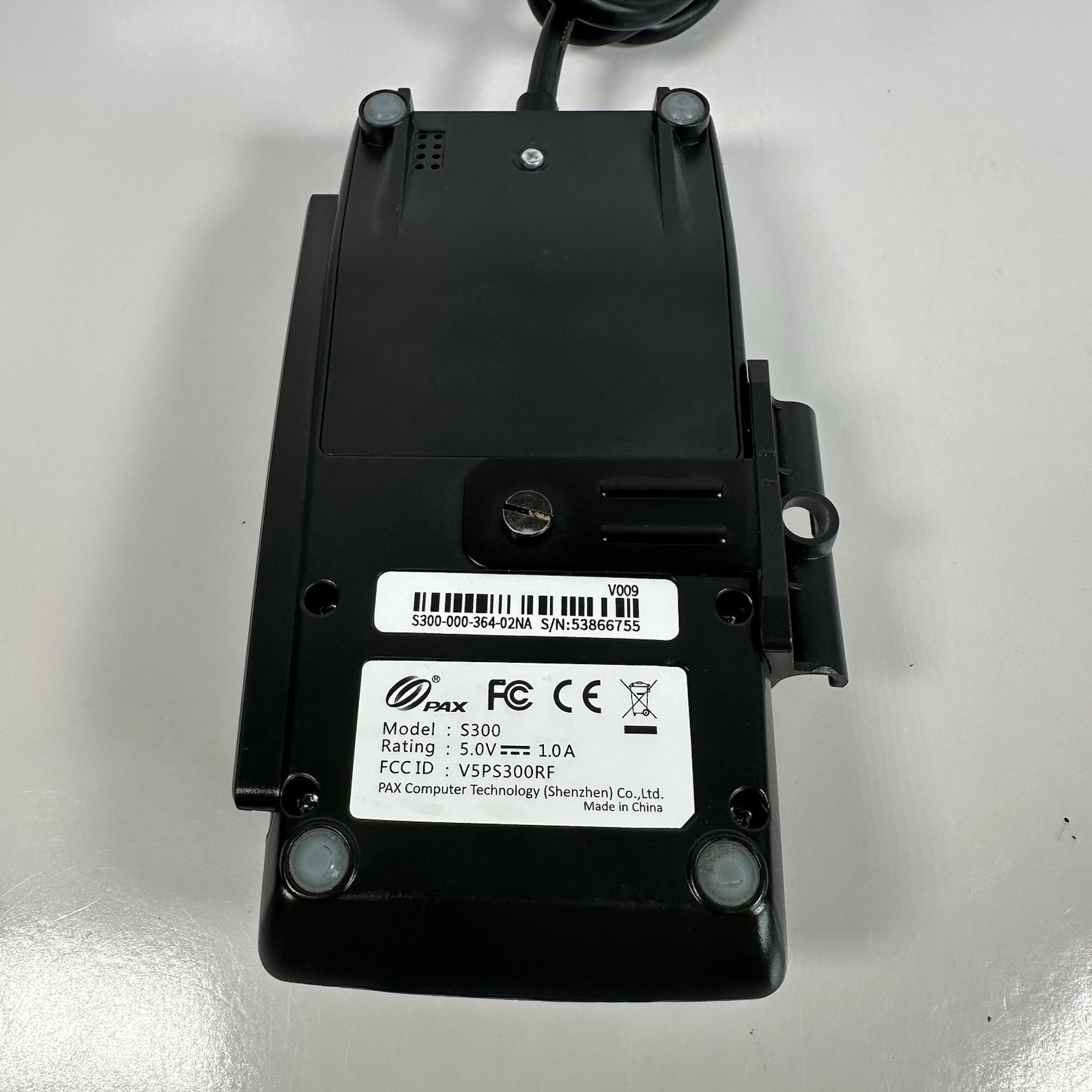 PAX S300 Integrated Pin Pad Credit Card Terminal With Power Cable