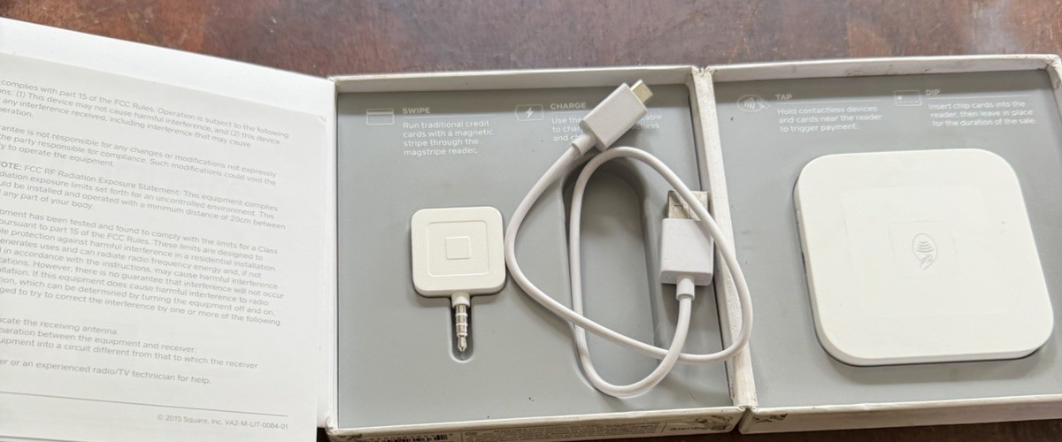 Square Contactless & Chip Reader A-SKU-0113-03 w/ Box Cable Untested AS-IS