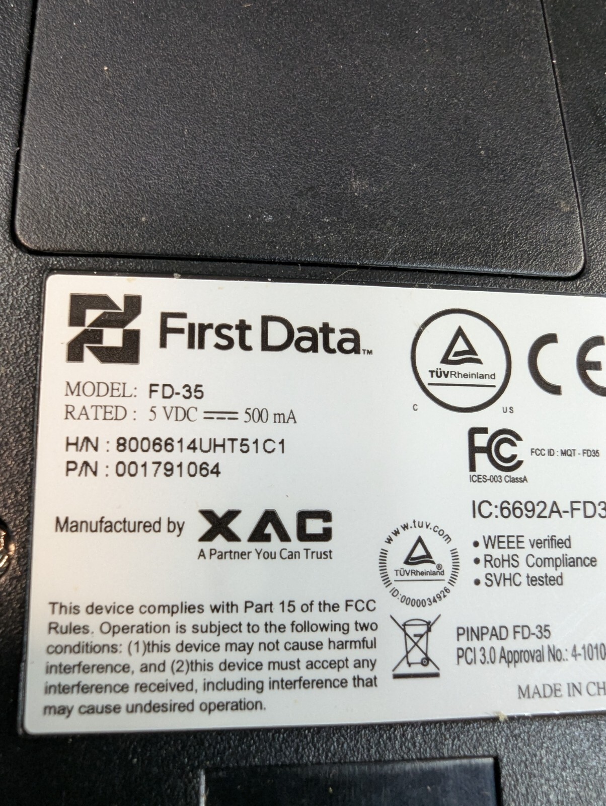 First Data FD130 DUO Credit Card Machine With FD35 EMV NFC PRINTER