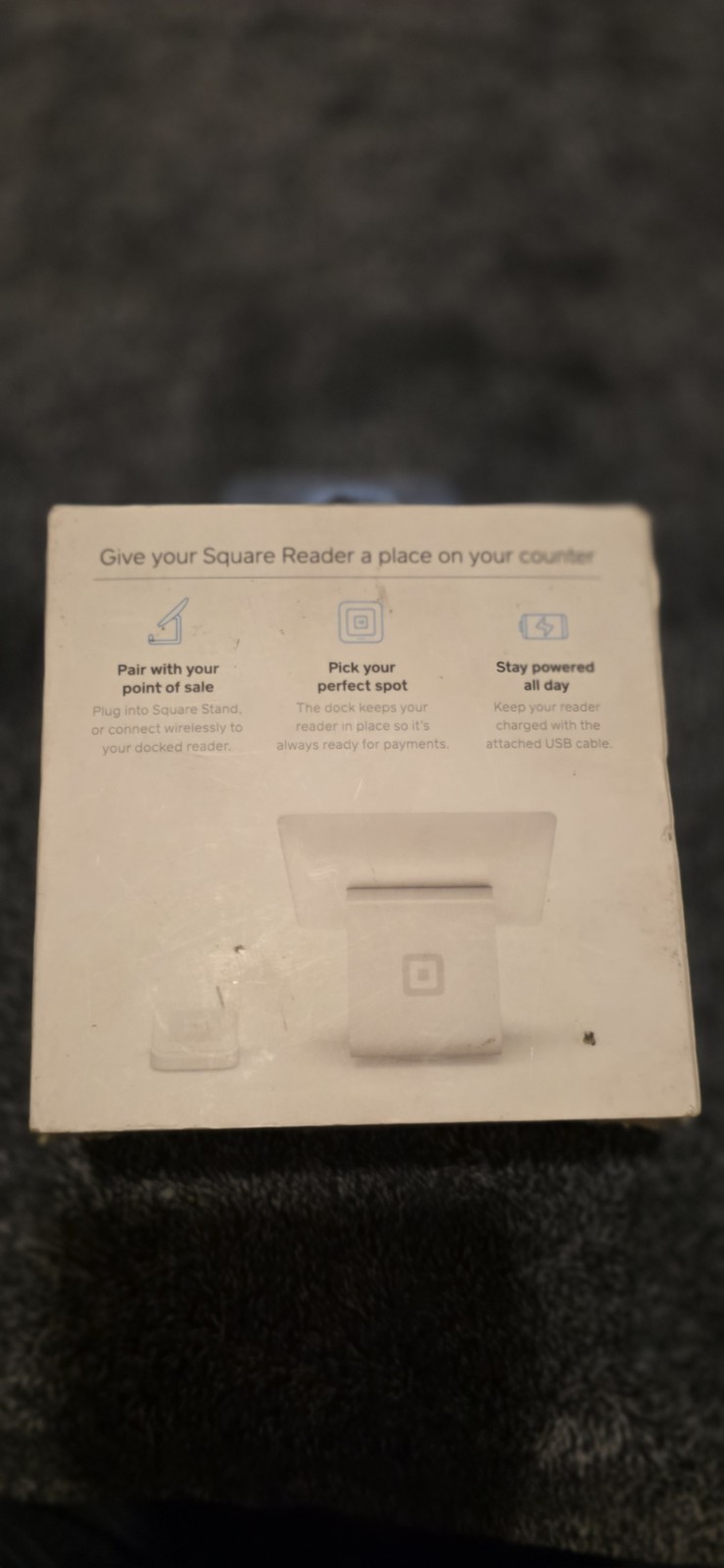 Square Dock Stand Contactless & Chip Reader 1st Gen Micro USB Stand A-SKU-0120