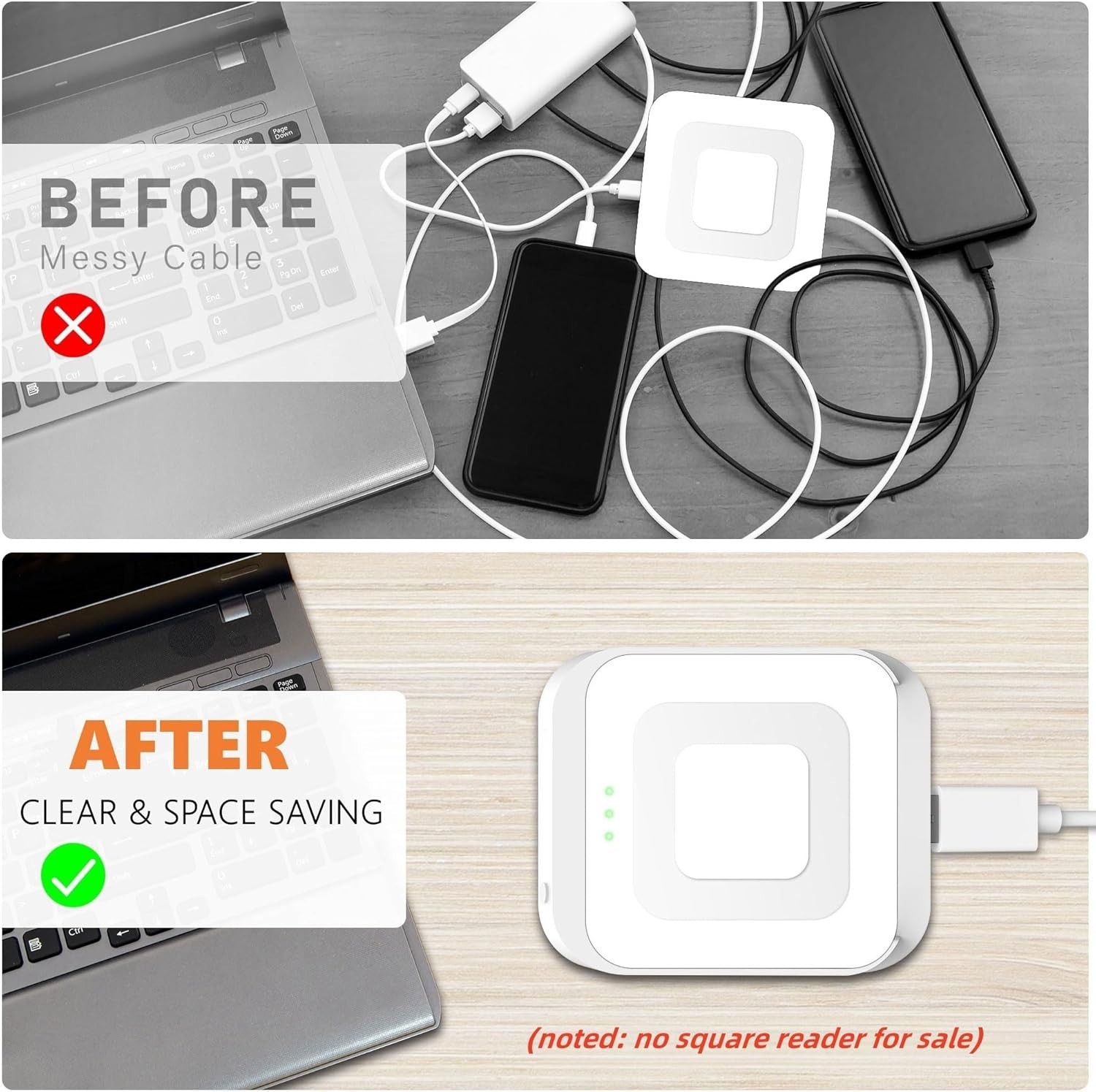 Square Dock for Square Reader 2Nd Generation, Holder Stand for Square Card Reade