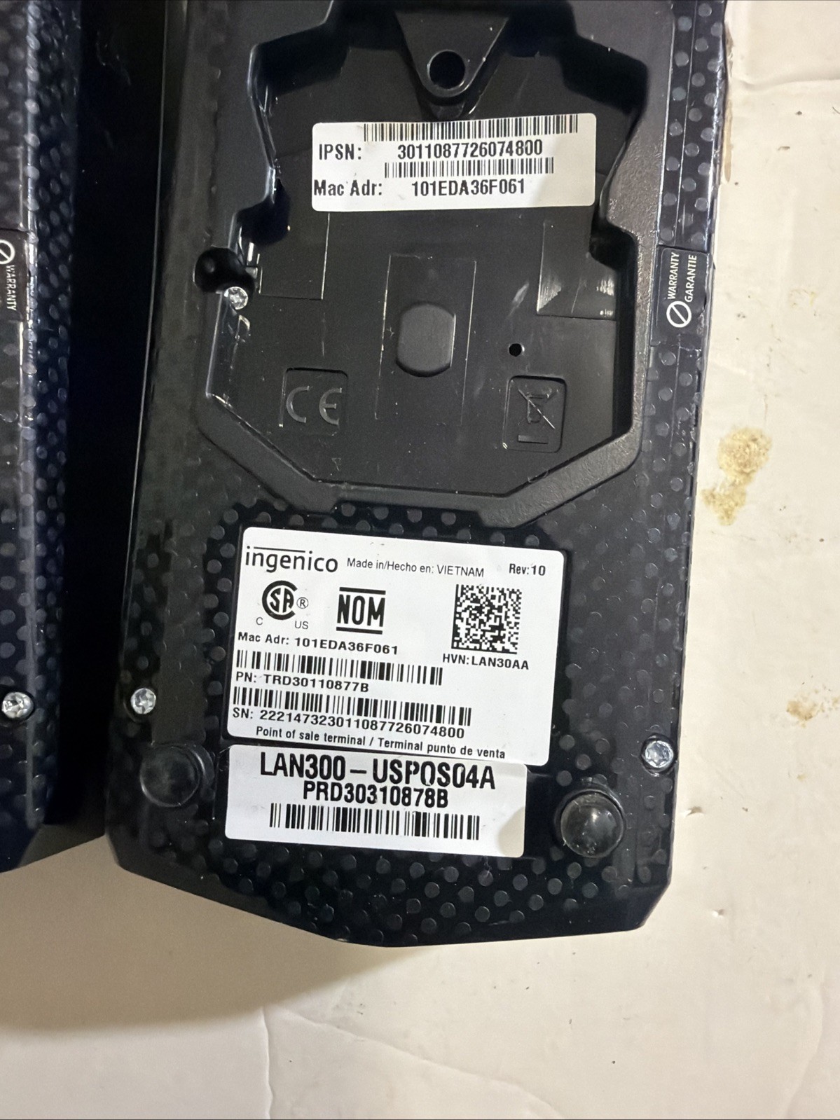 LOT OF (2) Ingenico Lane 3000