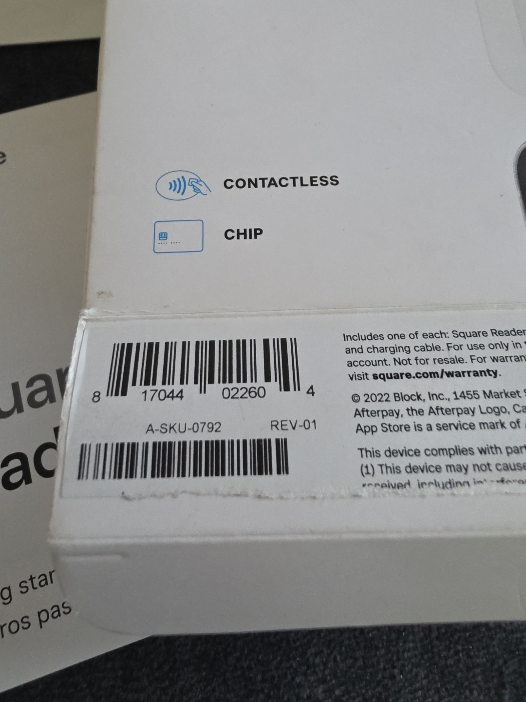 Square Reader for contactless and chip Open Box Never Used Business White