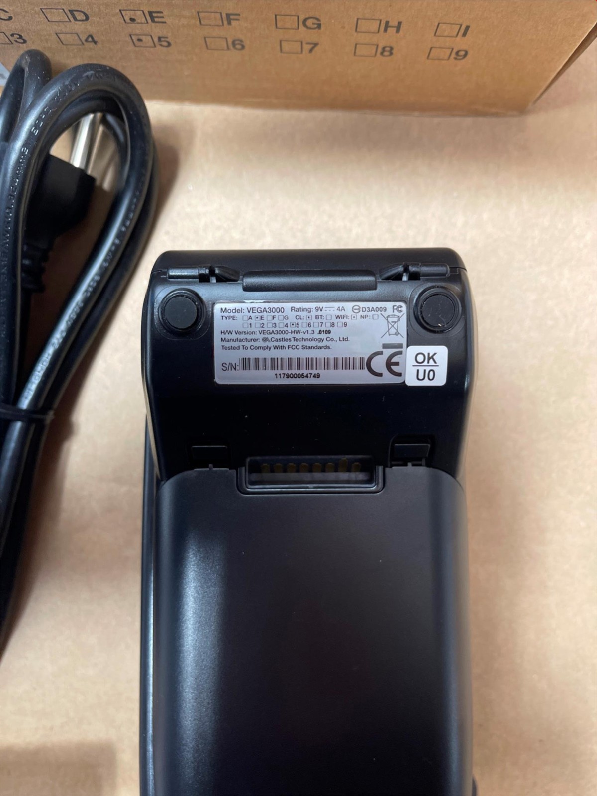 Dejavoo Systems VEGA3000 Wireless Credit Card Payment Terminal WiFi
