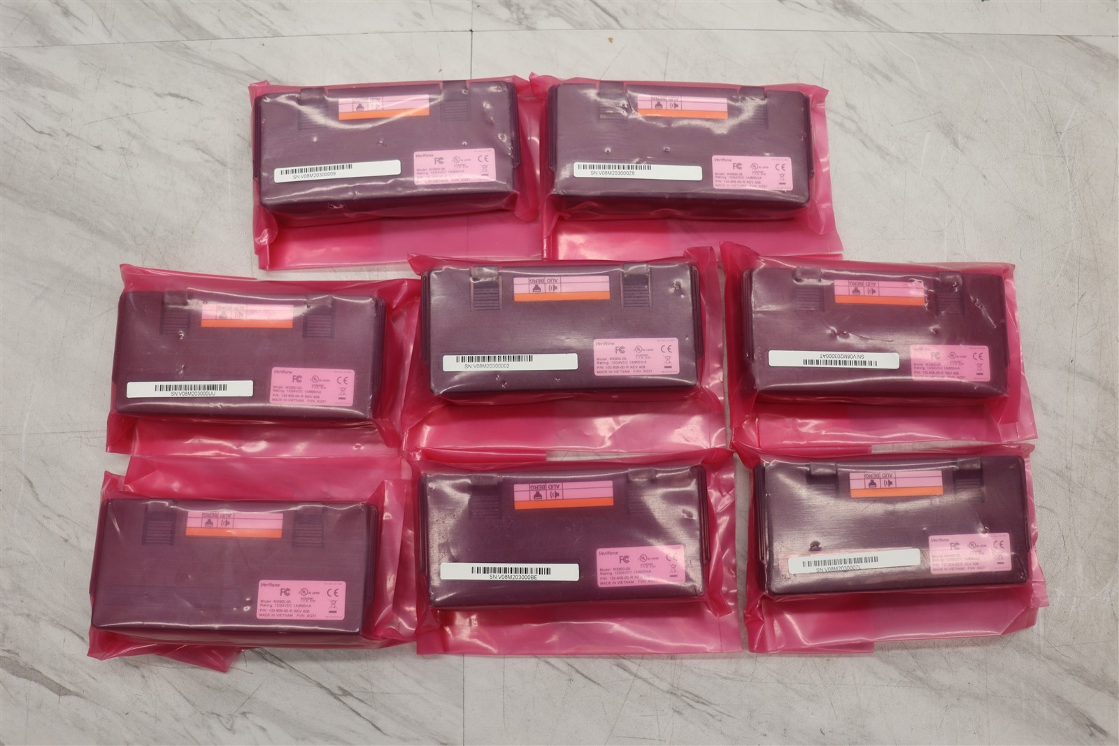 8 LOT – NEW VERIFONE MX900-05 ACCESSORY, AUDO, BERG ONLY w/ TAILGATE