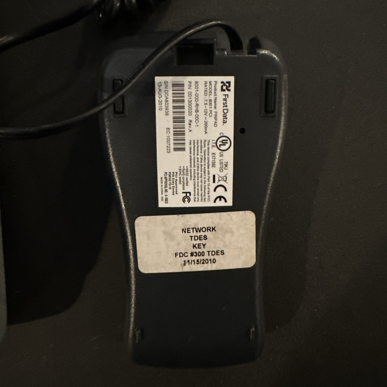 First Data FD100 POS credit Card terminal reader with fd10 Untested