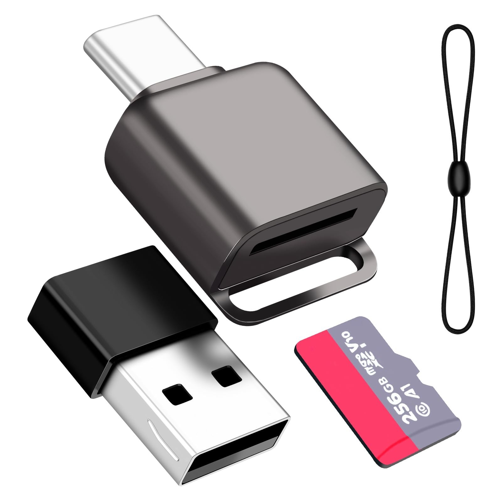 Micro SD Card Reader, BORLTER CLAMP TF Card Reader USB C 3.0 to TF/Micro SD w…