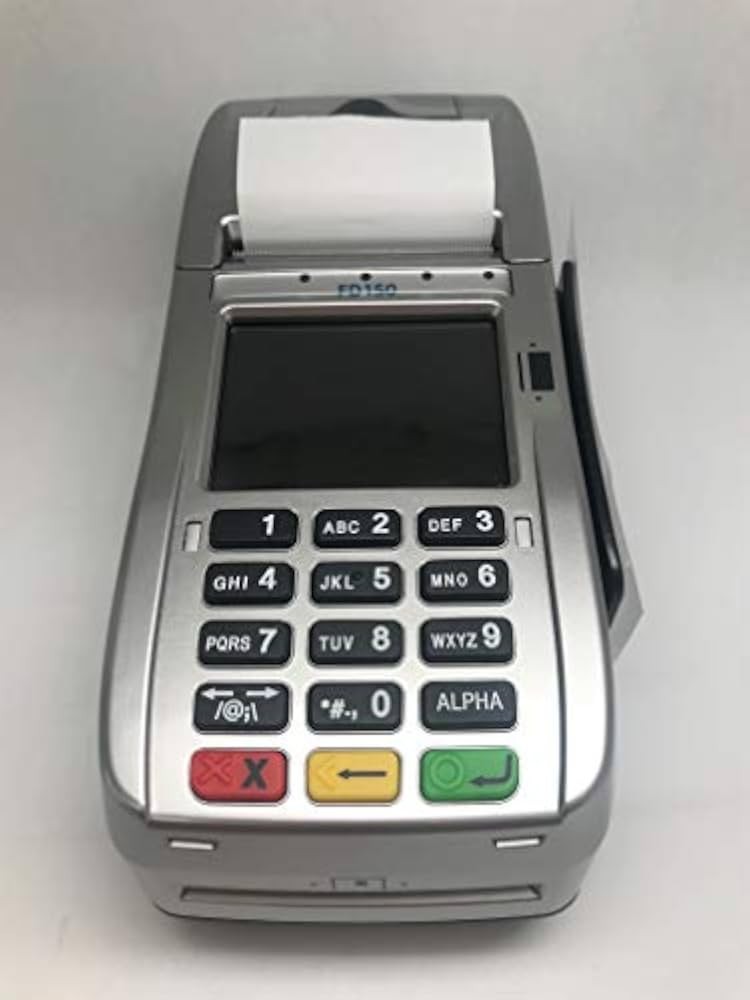 First Data FD150 EMV Credit Card Terminal with Power Supply & Merchant Account A