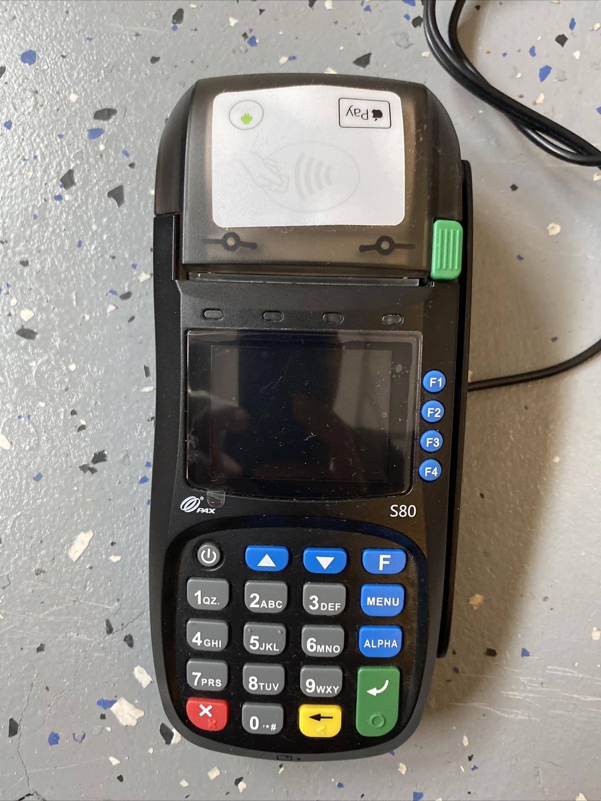 PAX S80 Credit Card Terminal Unit With paper Rolls