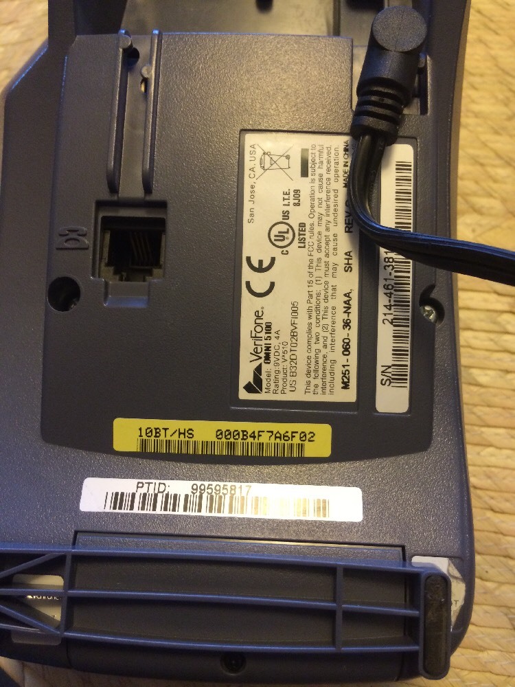 Verifone VX510 / Omni 3730 / 5100 Credit Card Terminal with Power Supply