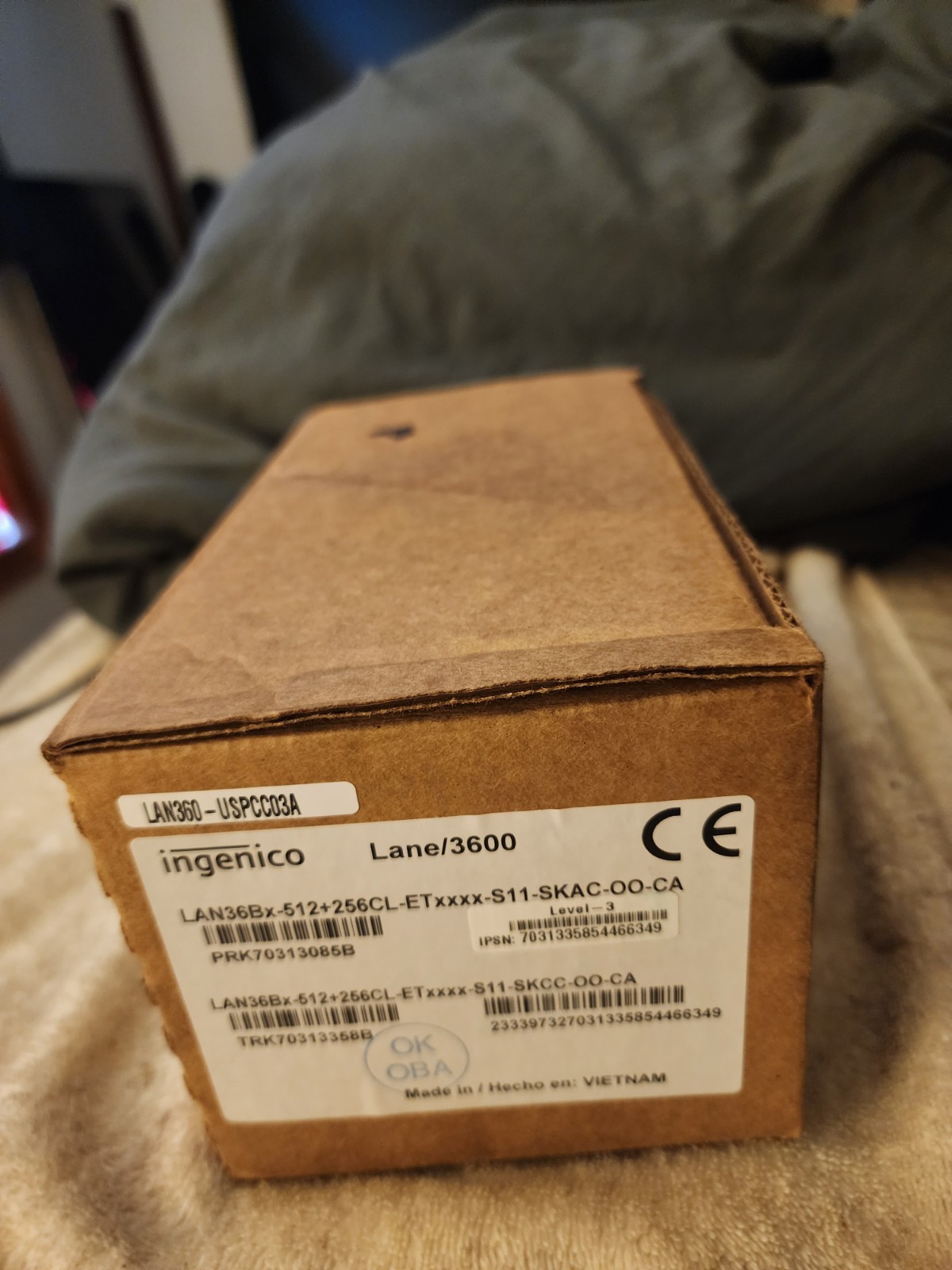 Ingenico Lane 3600 Card Reader Terminal Contactless HARNESS & POWER SUPPLY