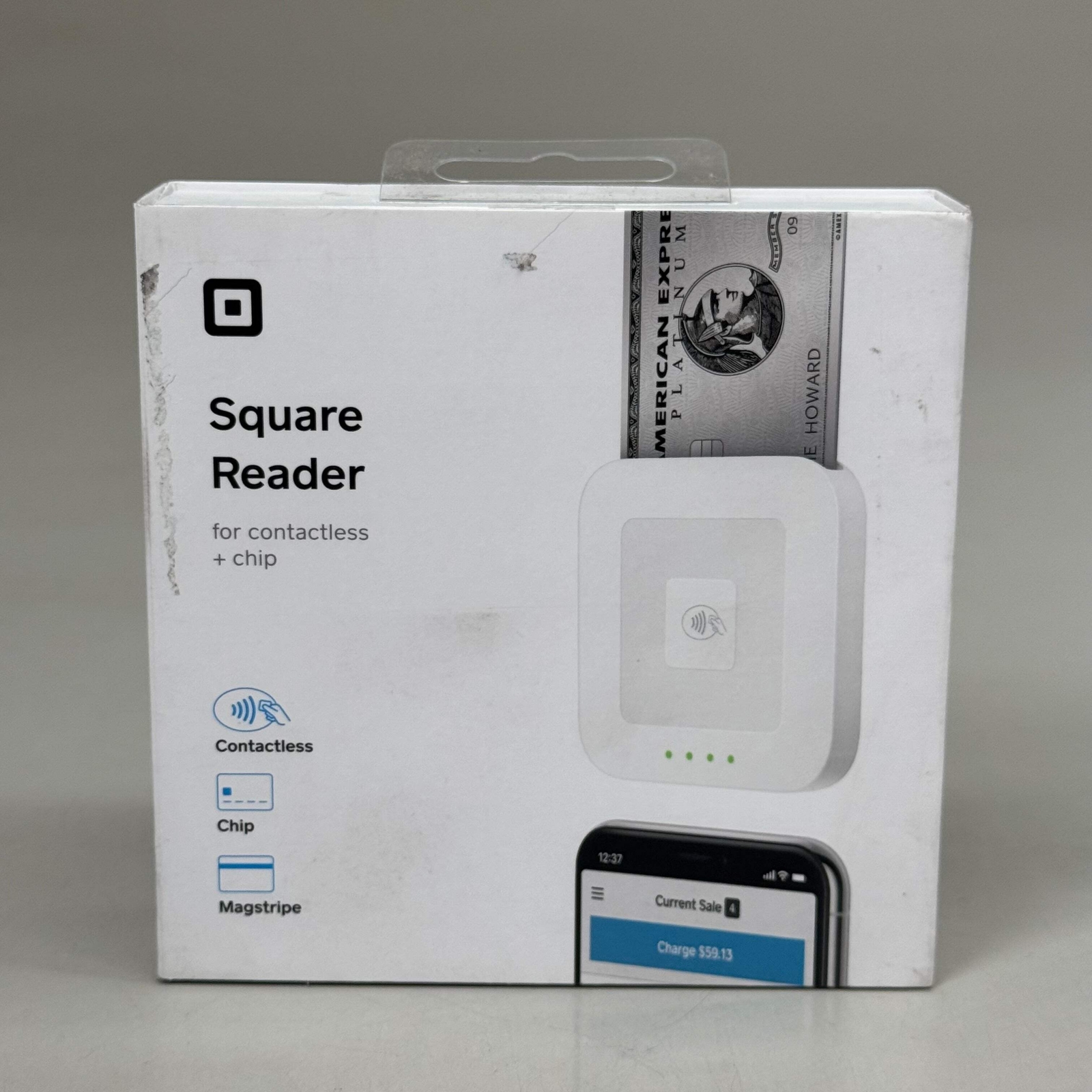SQUARE Square Reader for Contactless and Chip 2nd Generation 4″ x 4″ White REV-0