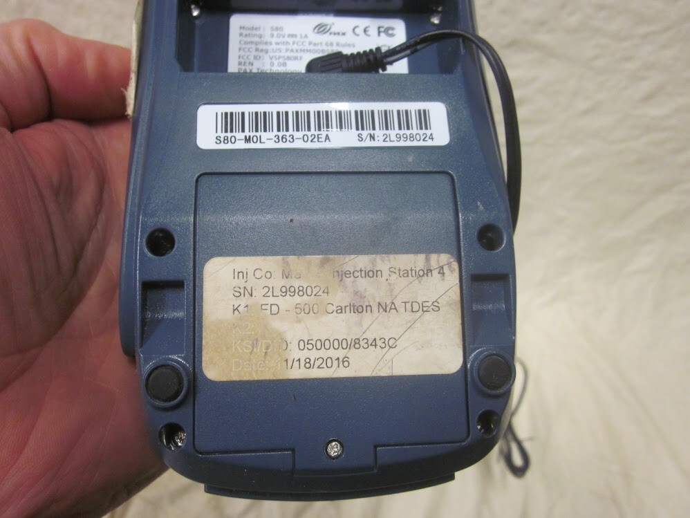 PAX S80 EMV NFC Credit Card Terminal Machine with Power – AS-IS PARTS/REPAIR