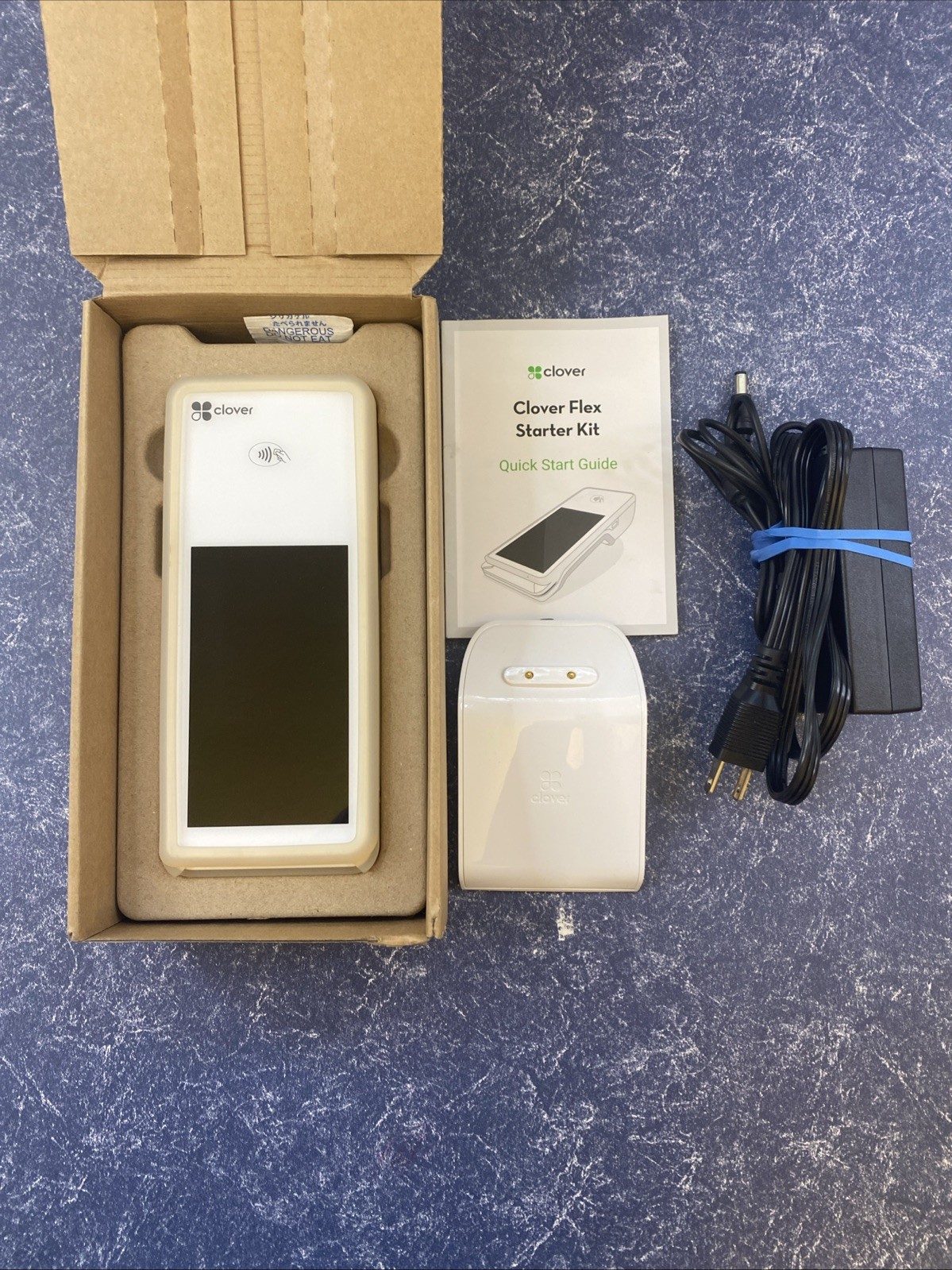 Clover Flex LTE C401U Starter Kit With Cradle K400 And Power Cord Plus Manuel