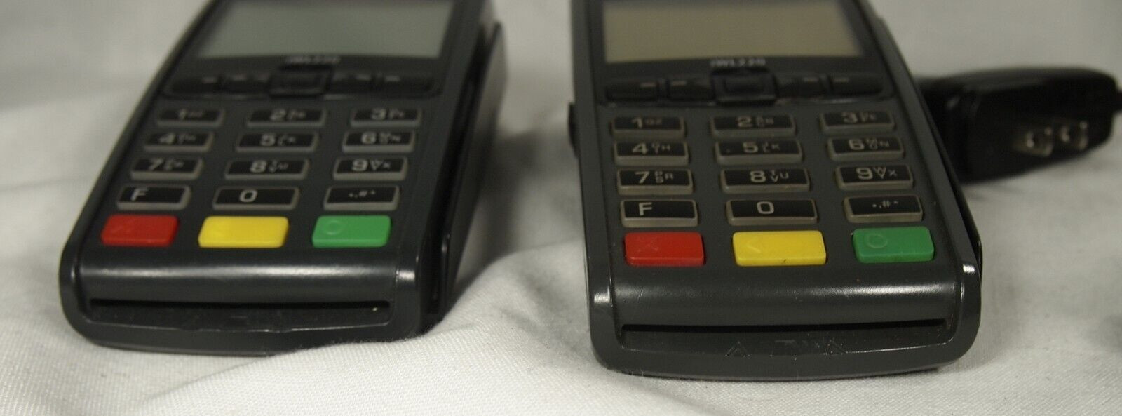 Lot 2 Ingenico iWL200 Card Terminal AsIs Parts or Repair Incomplete+Power Cables