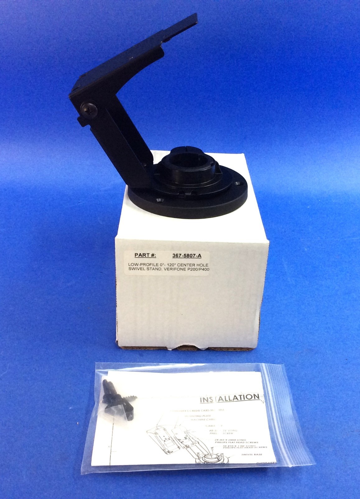 ENS Low Contour Round Base Stand Verifone P200, Vx80, Vx820 PN/ 367-5807-A