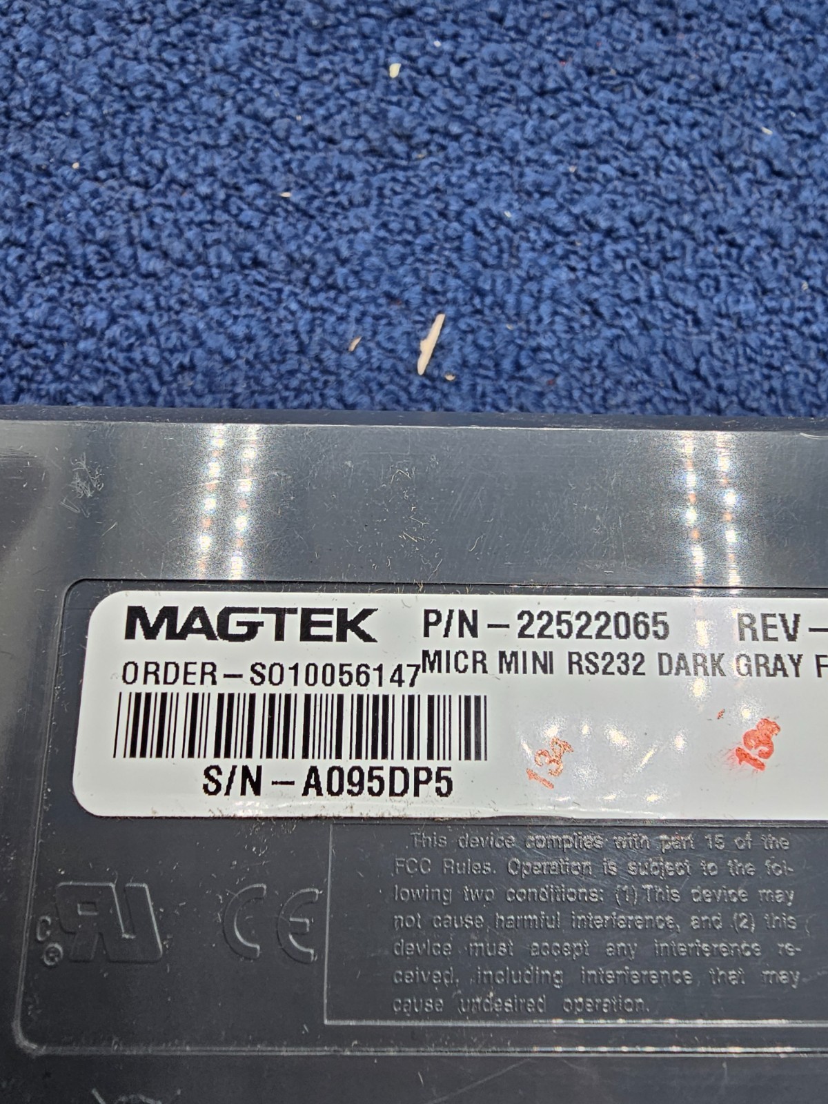 Magtek 22522065: Micr Mini RS232 Check Reader (No Power Cord)