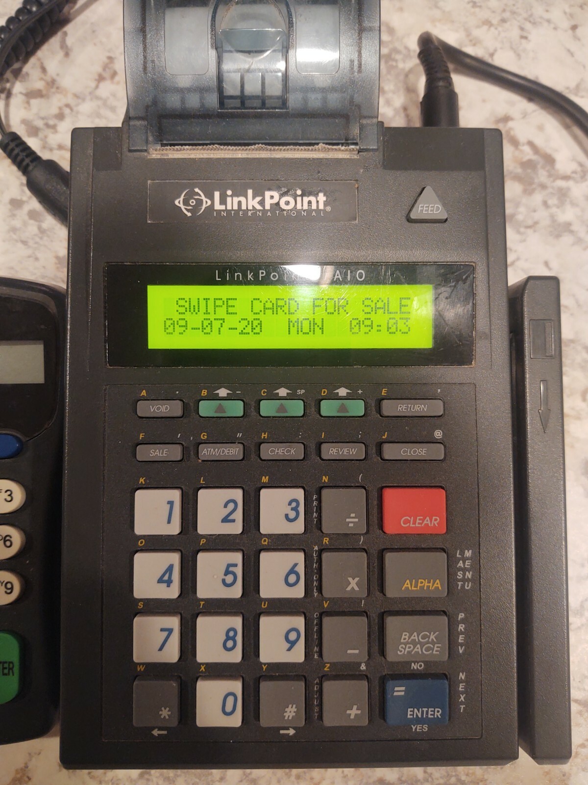 Linkpoint A10 LPA10 Credit / Debit Card Terminal W/2 Pin pads. First data FD10