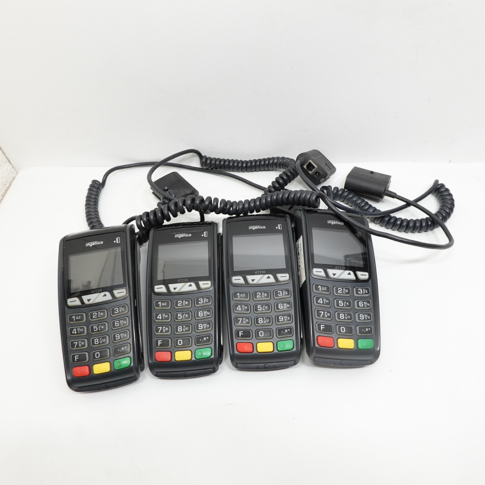 Lot of 4 Ingenico iCT250 Credit Card Terminals ICT250-USPHX05A Untested
