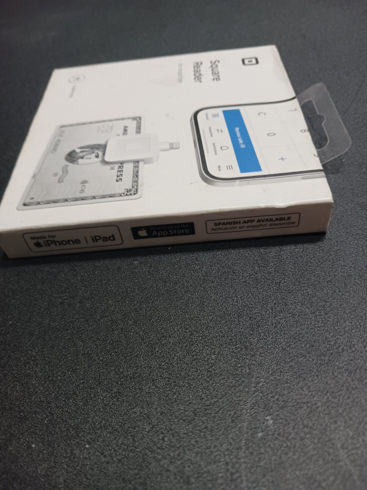 NEW Square Magstripe Reader with Lightning Connector Glossy White Sealed