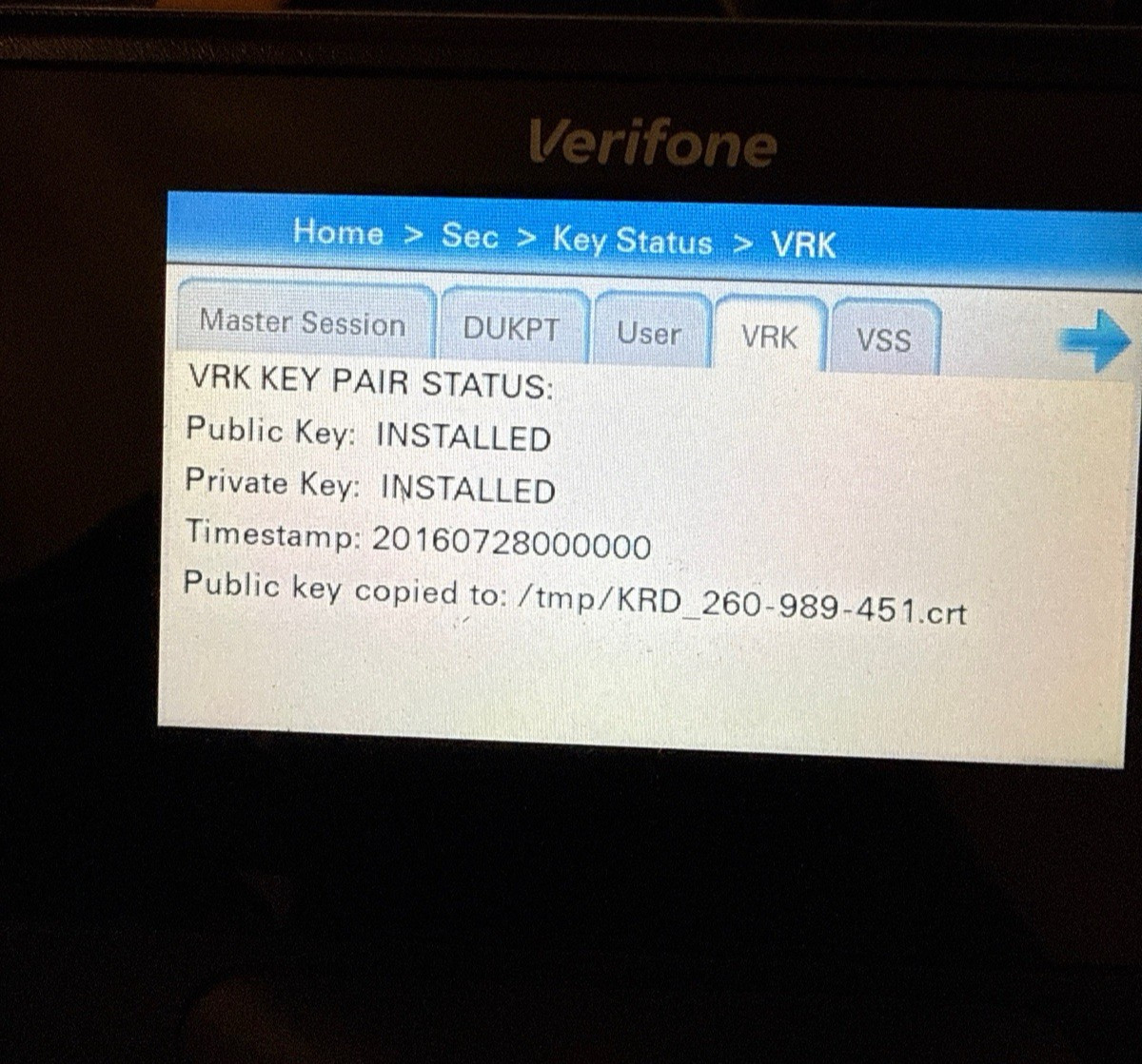 Verifone MX 915 Payment Terminal – Supervisor Unlocked Key Cleared w/ Harness