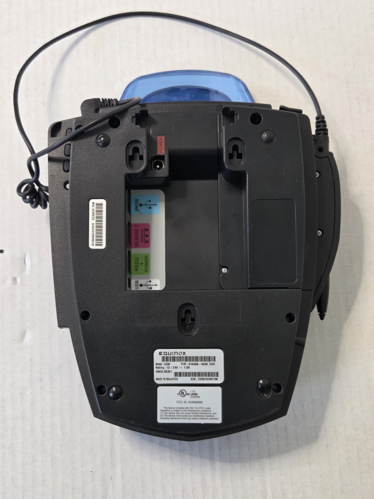 Equinox L5300 Payment Terminal – From Closed U-HAUL Dealership – FOR PARTS ONLY