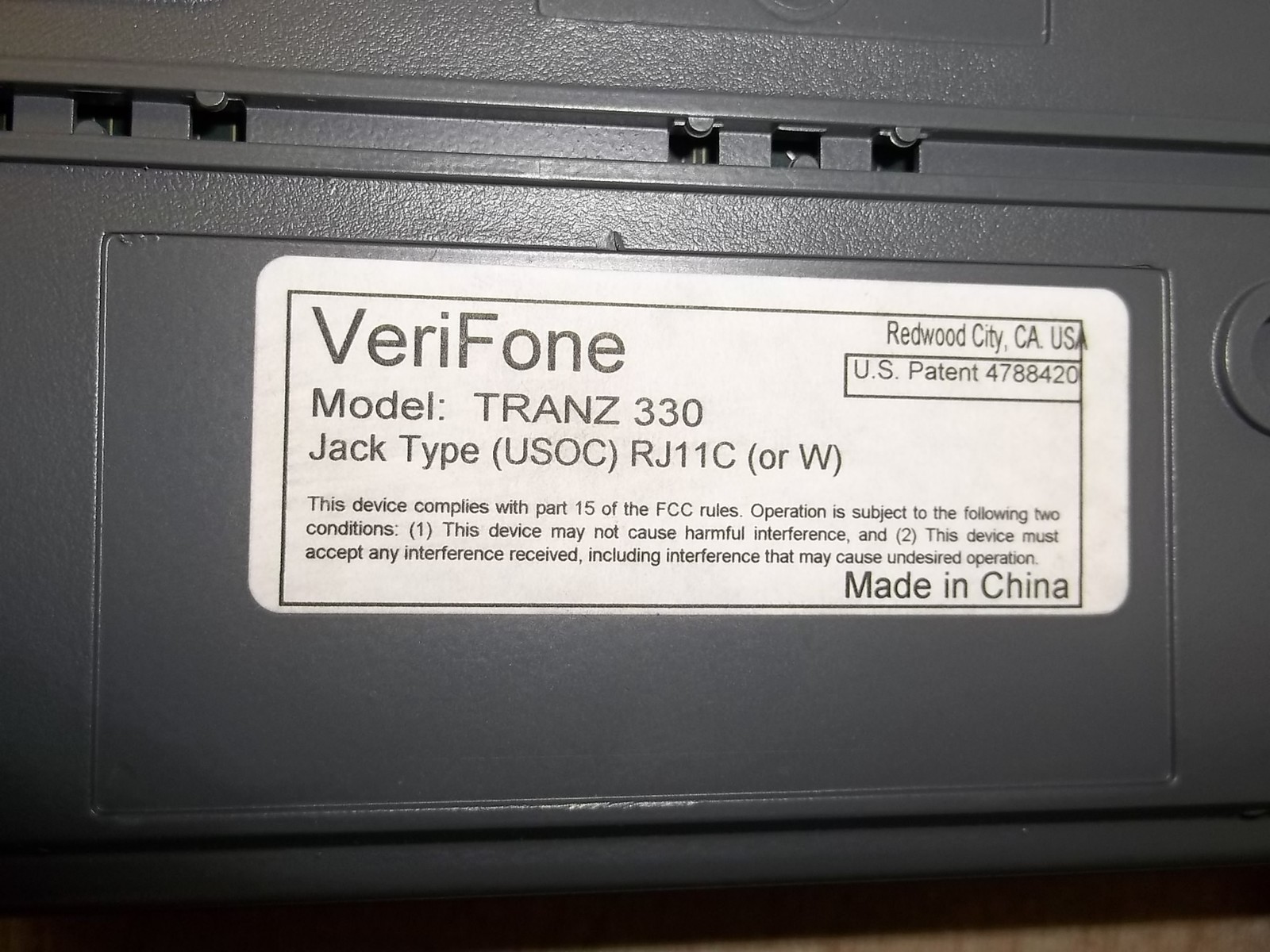VeriFone Printer Pin Pad Card Reader Set 250 P002-113-00 P003-160-02 Tranz330