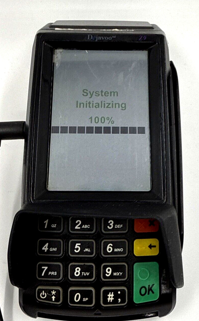 Dejavoo Z9 3.5″ VEGA3000 LCD POS Credit Card Terminal w/No Power Adapter/Tested