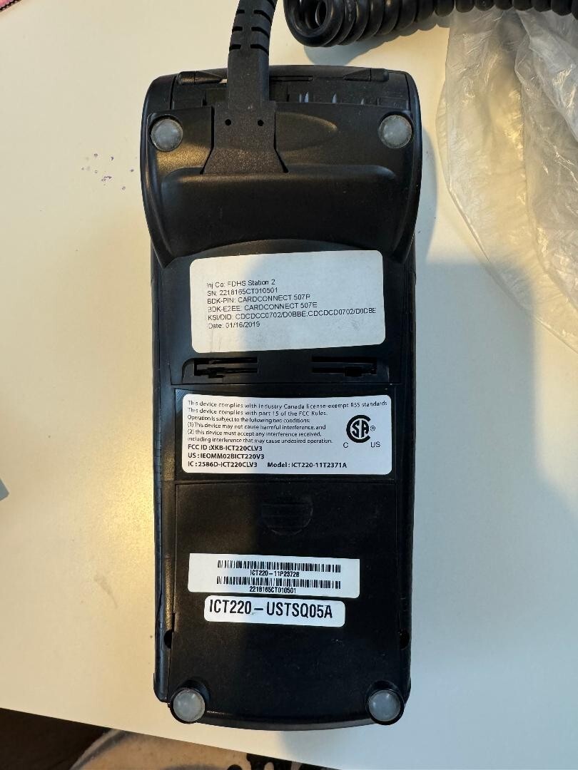 Ingenico ICT220-11P2372B Credit Card/Chip Reader Terminal