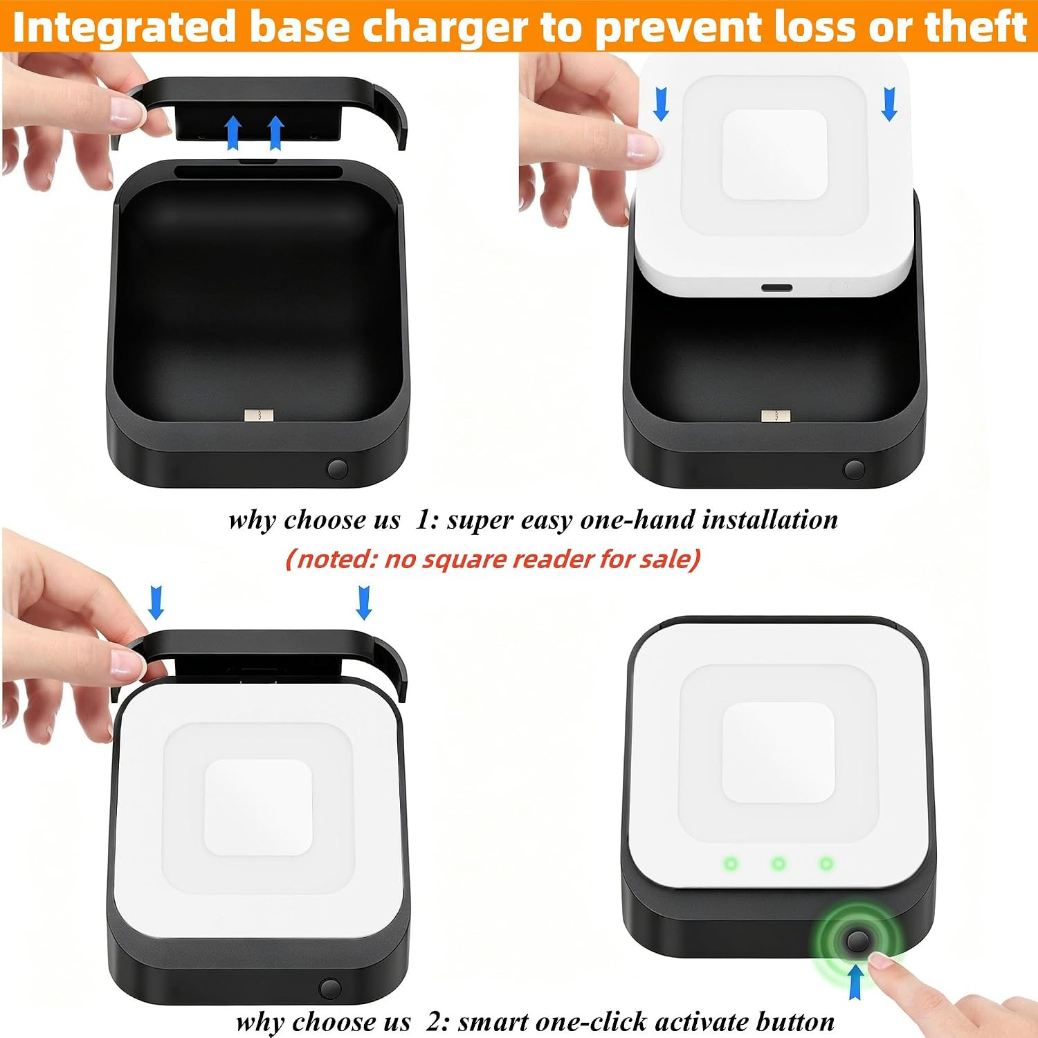 Square Dock for Square Reader 2Nd Generation, Holder Stand for Square Card