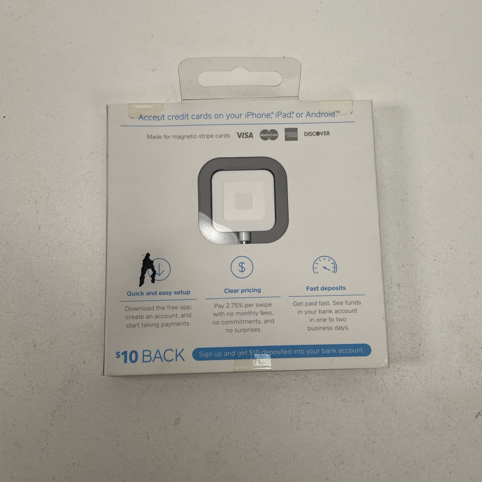 Square Credit Debit Card Reader Charge Mag Stripe Apple & Android Compatible NEW