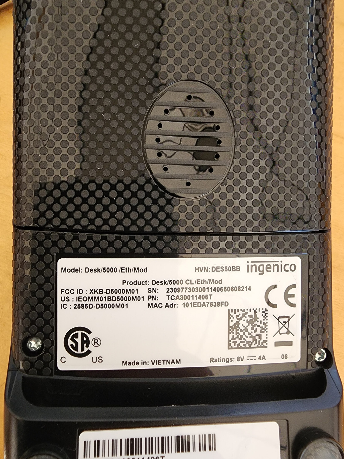 ingenico desk 5000 – Chase Paymentech