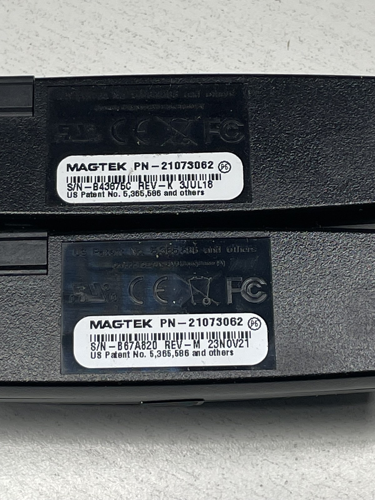 Lot of 2 MagTek Magnetic Stripe Card Readers Model PN-21073062