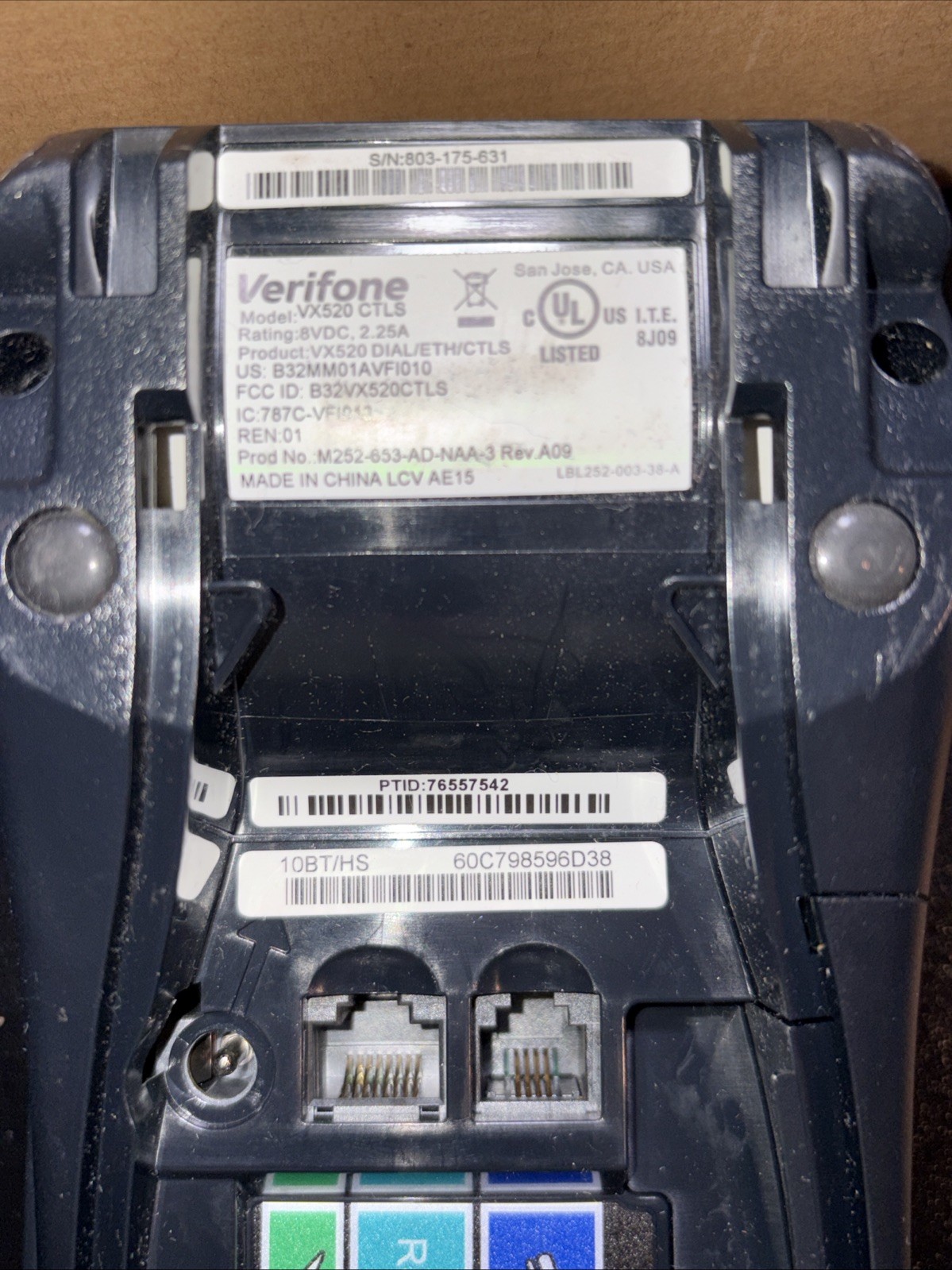 VeriFone VX 520 CTLS M252-653-A3-NAA-3