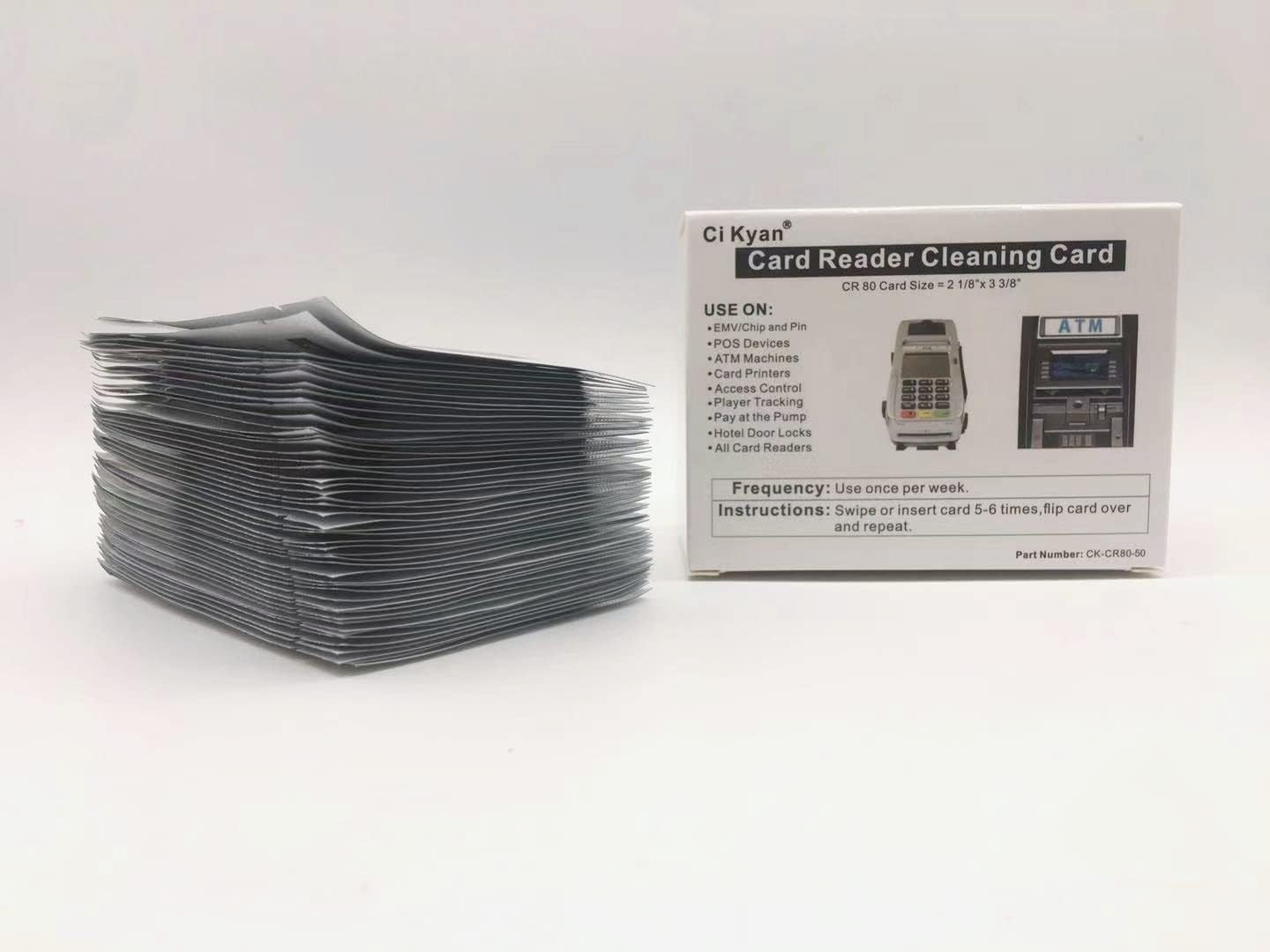 50 Dual-Sided POS Terminal Cleaning Cards – Easy & Effective Card Reader Cleaner