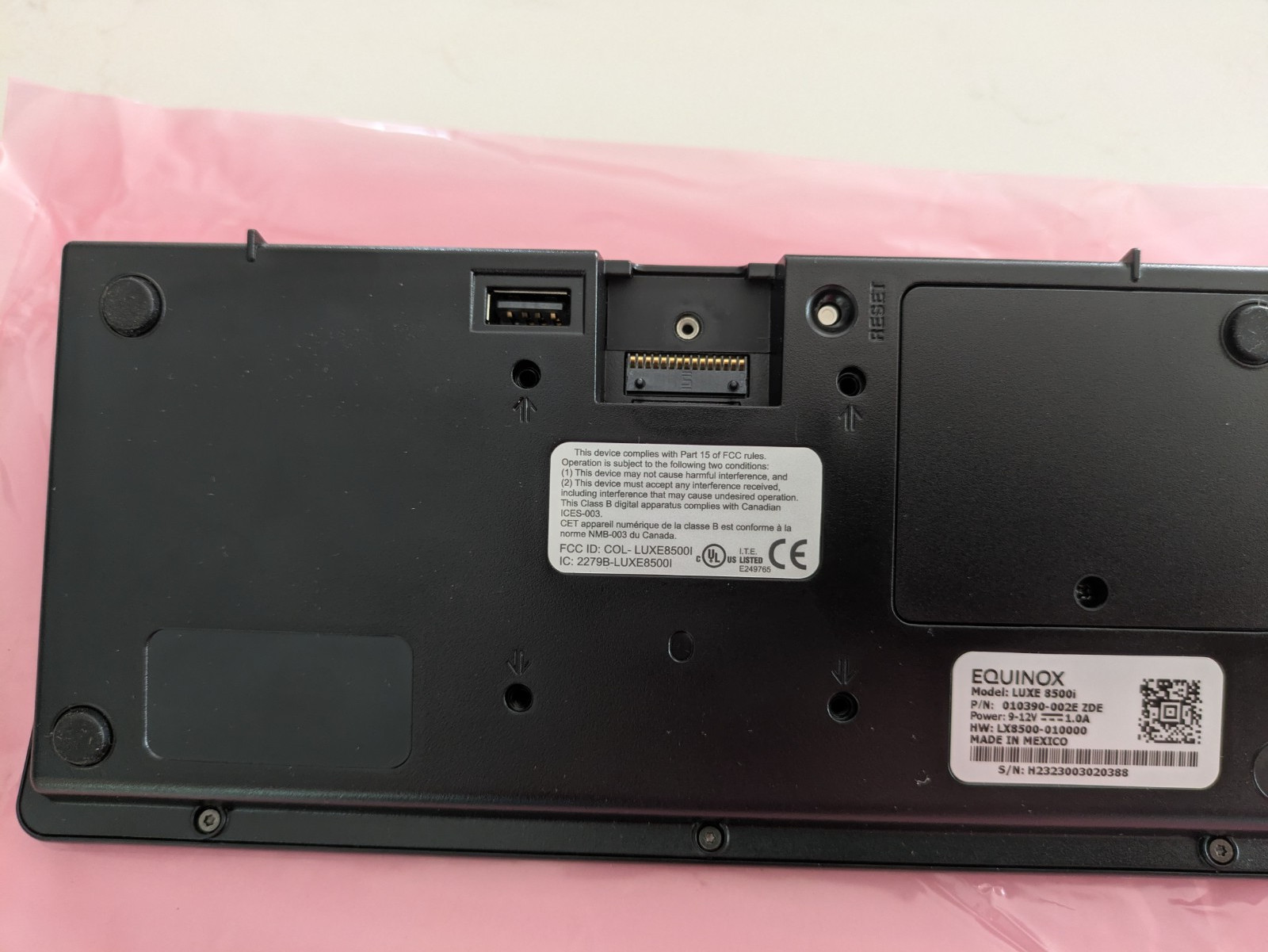 NEW! Equinox Luxe 8500i High Definition LCD Touchscreen Terminal (w/cables)