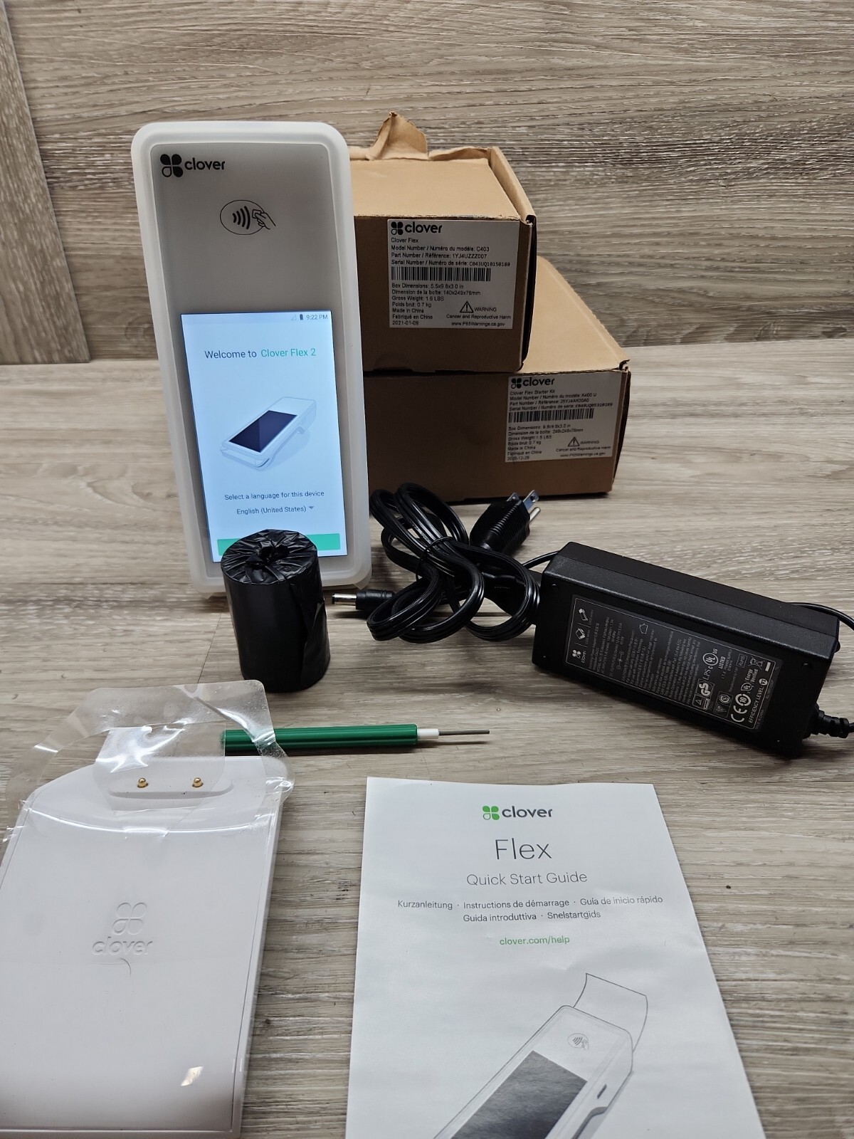 Clover Flex C403 Starter kit, ( New? Sold For Parts Only No Returns Read Descrip
