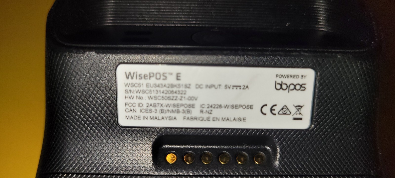 Wise POS E Card Reader, Handheld Portable, NFC, Chip Reader, LCD Screen, Tipping