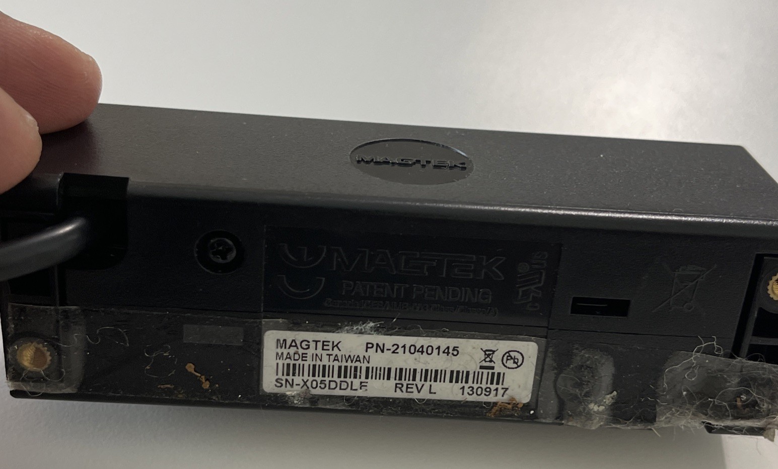 MagTek 21040145 SureSwipe Credit Card Reader USB POS Magnetic Stripe Swiper USED