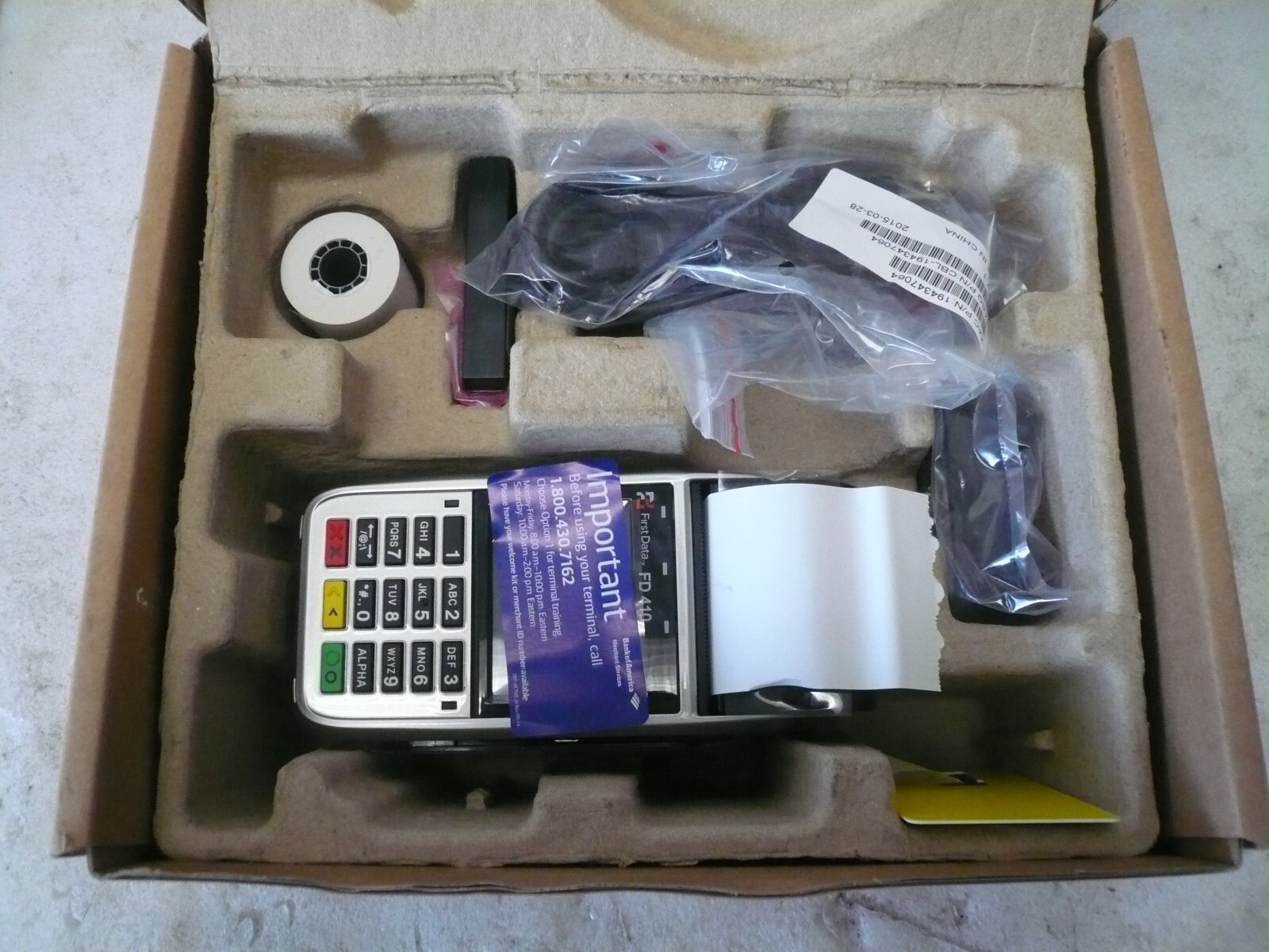 First Data FD410 DW EMV Wireless Handheld Credit Card Terminal