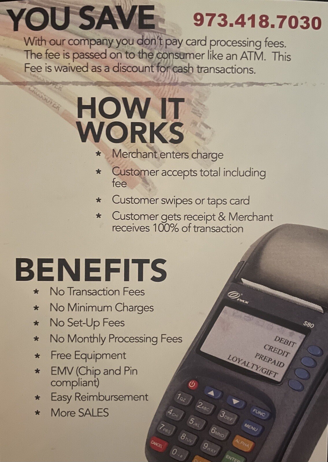 Dajavoo Z8 VEGA3000 Wifi No Dail Magnetic POS System Credit Card Terminal Used