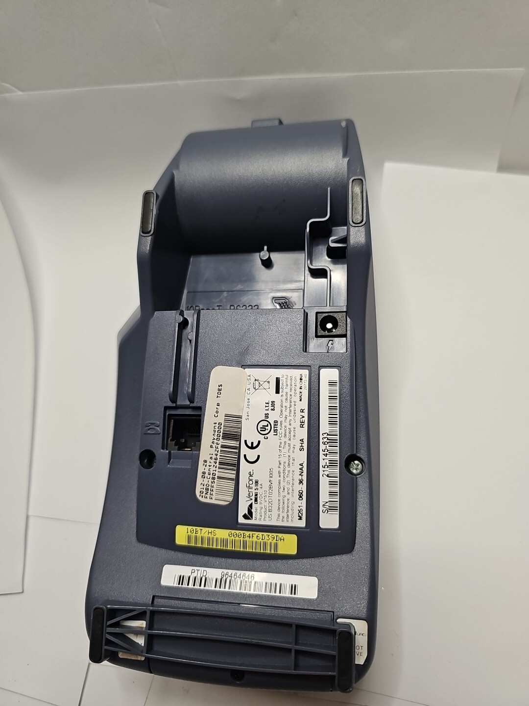 Verifone VX510 Credit Card Terminal Omni 5100 FOR PARTS NOT WORKING NO POWER SUP